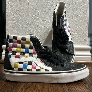 Vans Sk8 Hugh - Glitter Checkerboard W 6.5